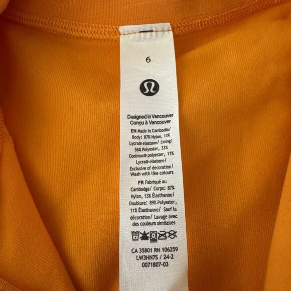 Lululemon Define Jacket Women’s Size 6 Luon Tiger Orange Full Zip Yoga Gym NWT - Picture 14 of 14